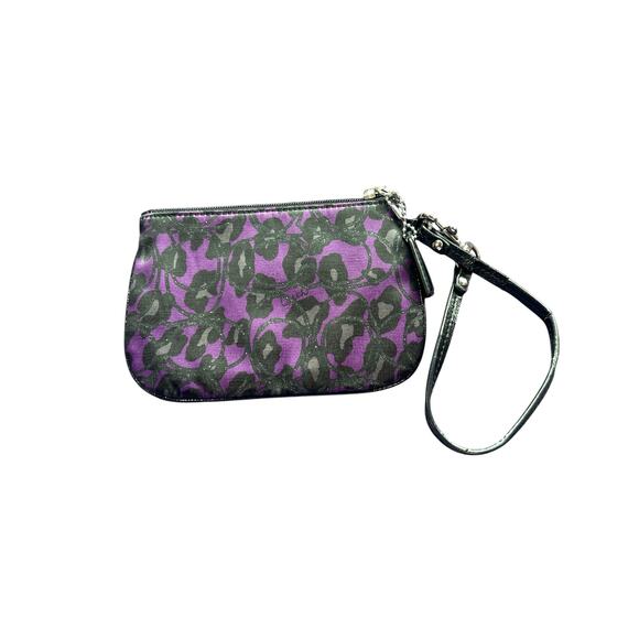 Coach Poppy Purple Leopard Print Crossbodt and Wristlet - Picture 9 of 15